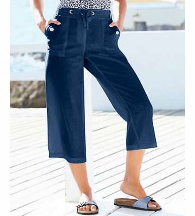 Unbranded Linen Rich Crop Trousers