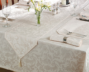 Unbranded Linenblend Easycare T/cloth54x69 inches Cream