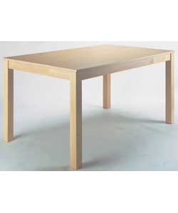 Beech veneer table top and rubberwood legs. Size o