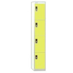 Link 4 Door Locker-Grey With Yellow Doors