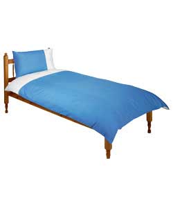 Linked Dots Single Duvet Cover Set - Blue