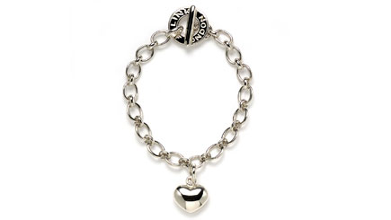 Unbranded Links of London Sterling Silver Heart Charm Bracelet