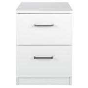 Unbranded Lisken 2 Drawer Bedside White Gloss