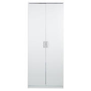 Unbranded Lisken Double Wardrobe, White Gloss