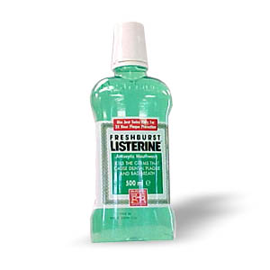 Antiseptic mouthwash.  Plaque is a major cause of