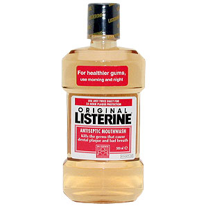 Antiseptic mouthwash.  Plaque is a major cause of