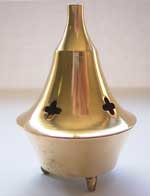 This gorgeous little holder will hold cones and dhoop, just watch the smoke wisp out of the holes
