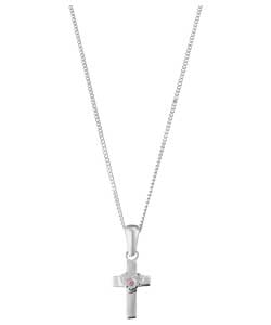 Unbranded Little Gems Sterling Silver Cross Pendant
