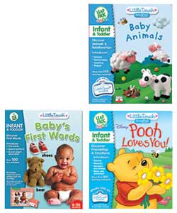 Choose one from Baby Animals, Babys First Words and Winnie the Poohs Pooh Loves You!For ages 6