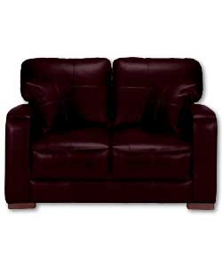 Lloyd Burgundy 2 Seater Leather Sofa