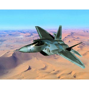 Lockheed F-22 Raptor plastic kit from German specialists Revell. The most modern combat aircraft of 