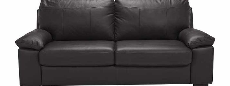 Unbranded Logan Leather and Leather Effect Sofa Bed - Black