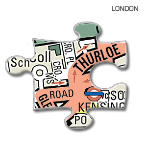 Unbranded (London Street) - Personalised Map Jigsaw Puzzle