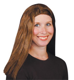 Long brown wig