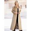 Full length coat in a cashmere blend. Slanted side pockets and back vent. Fully lined. Dry clean onl