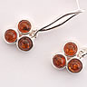 Unbranded Long Drop Amber Earrings