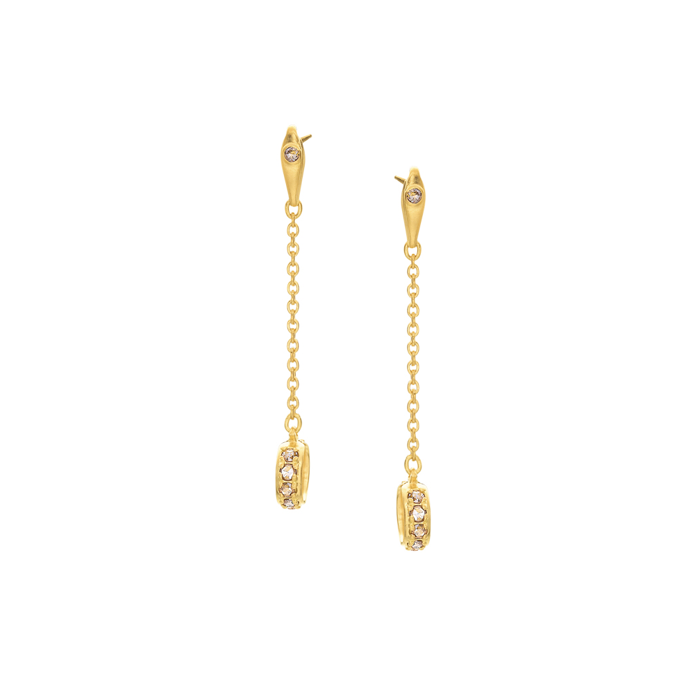 Unbranded Long Hoopla Earrings - Yellow Gold