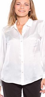 Unbranded Long-Sleeved Satin Blouse, Standard Bust Fitting