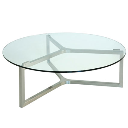 Unbranded Loom Round Glass Coffee Table