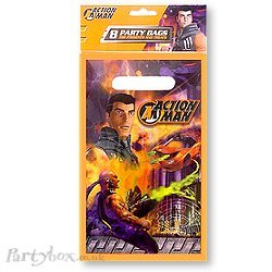 Pack of 8 Action Man themed loot bags. Treat your