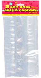 Loot bag - Clear - cellophane with tie- bag of 30