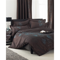 Unbranded Lorna Choclate Quilt Cover Set Super King Size
