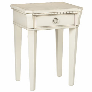 Louisa Bedside Table- Parchment