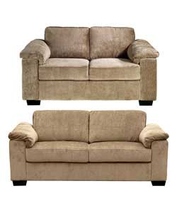 Unbranded Louisa Large Sofa and Regular Sofa - Cappuccino