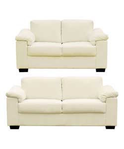 Unbranded Louisa Large Sofa and Regular Sofa - Cream