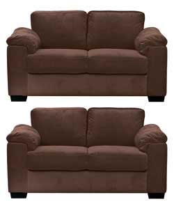 Unbranded Louisa Regular Sofa and Regular Sofa - Chocolate