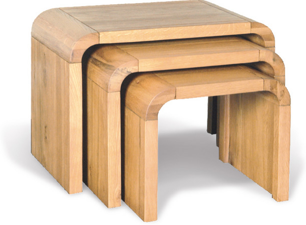 Unbranded Lounge Oak Nest of Tables