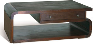 Unbranded Lounge Walnut Coffee Table with Drawer