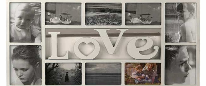 Unbranded Love 10 Print Photo Frame - White