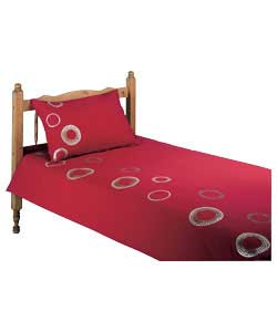 Love 2 Sleep Sequin Bubbles Single Duvet Cover Set - Red