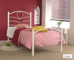 Love 3ft Single Metal Bedstead