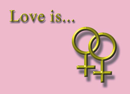 Love Is... Lesbian Keyring