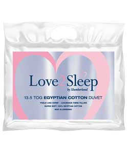 Unbranded Love2Sleep 13.5 Tog Egyptian Cotton Duvet - Double