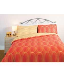 Love2Sleep Ovals King Size Duvet Cover Set - Orange