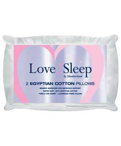 Unbranded Love2Sleep Pair of Seamed Support Pillows
