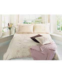 Love2Sleep Sequin Embroidery Double Duvet Set - Natural