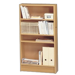 Unbranded Low Narrow Bookcase - Beech 60W x 29D x 116H cm
