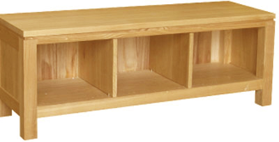 Unbranded LOW TV UNIT OILED HARDWOOD ACORN