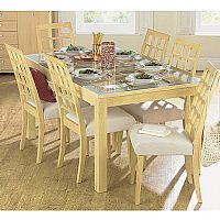 Beech or Dark Oak effect table and chairs with a s