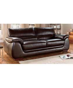 Lucera Extra Large Leather Sofa - Chocolate
