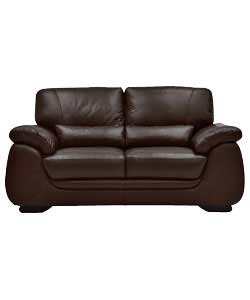 Lucera Regular Leather Sofa - Chocolate