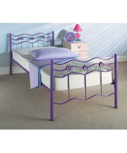 Lucy Single Lilac Bedstead with Luxury Firm Mattress