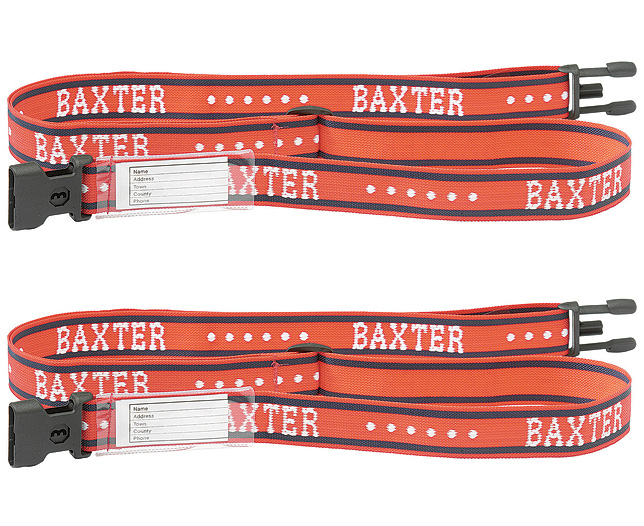 Unbranded Luggage Straps (Pair) Red Rigid