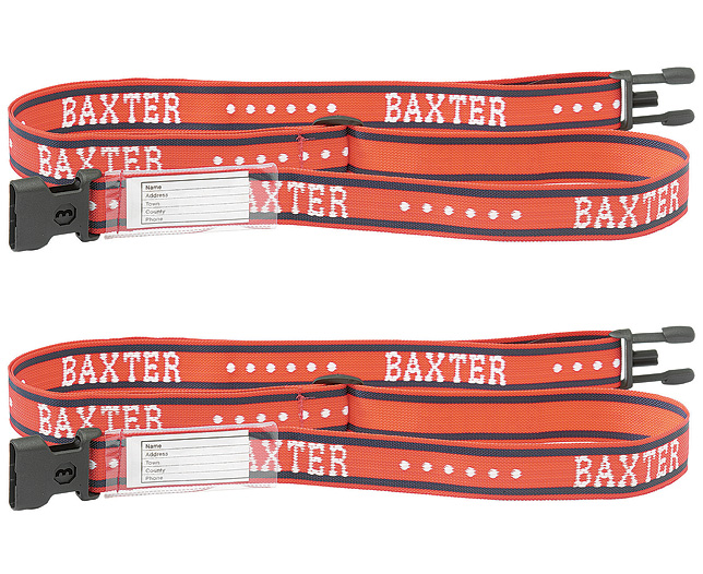 Unbranded Luggage Straps (Pair) Red Rigid