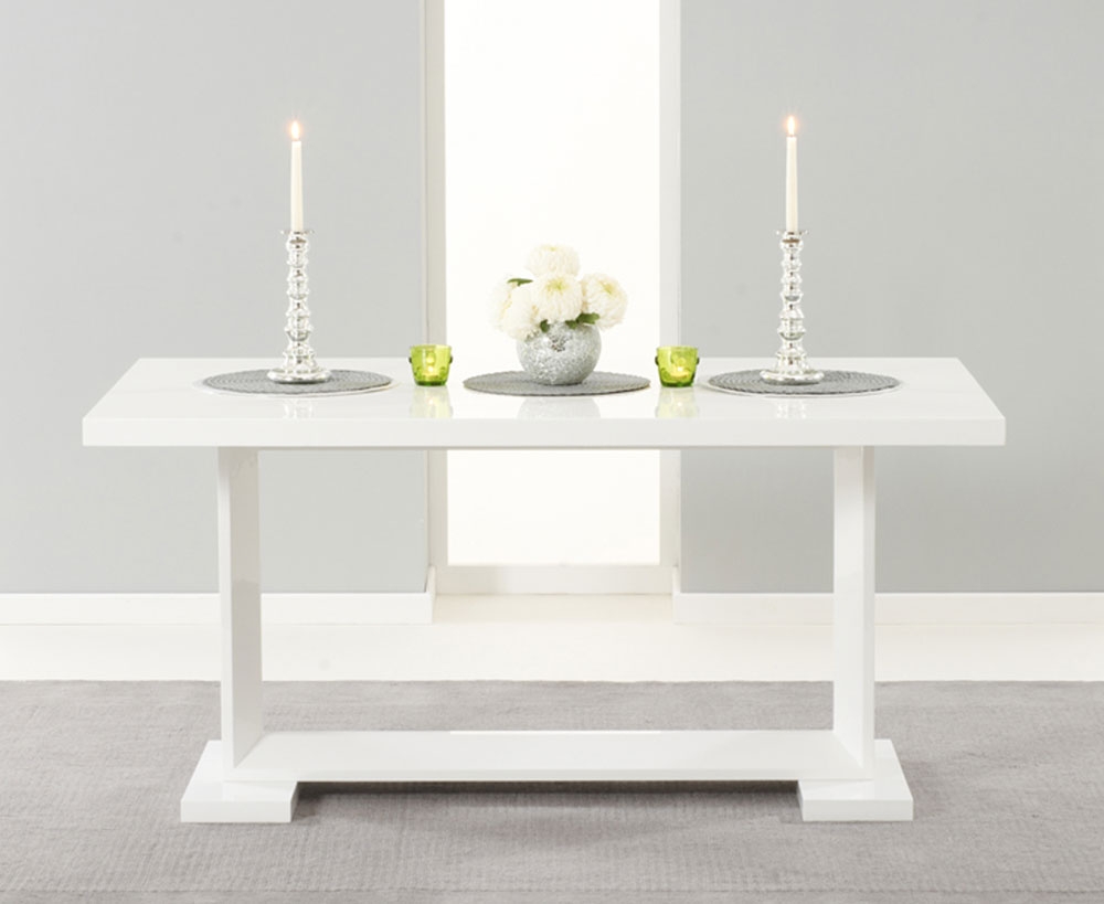 Unbranded Lula White Gloss Dining Table - 160cm
