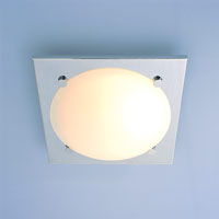 Luna 1 Light Flush Ceiling Light Chrome Effect